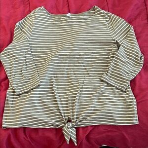 Striped Green Women's Top